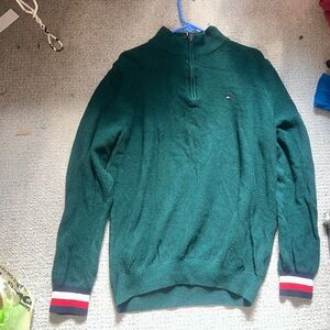 Tommy Hilfiger Men's Zip-Up Sweater in Forest Green